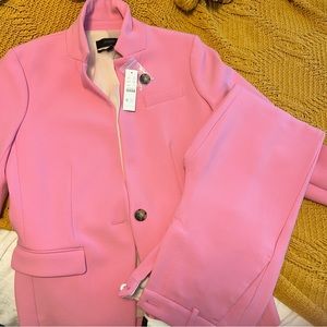 Jcrew pink regent brazer + high waist Cameron pant suit